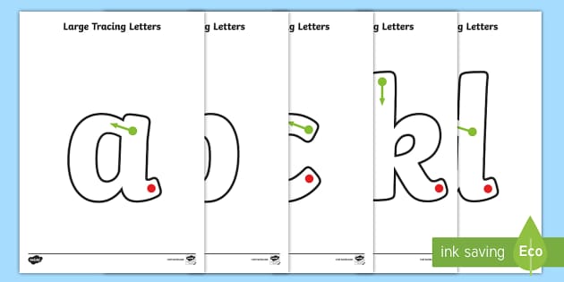 Trace the Alphabet Worksheets (Low-Ink Version)