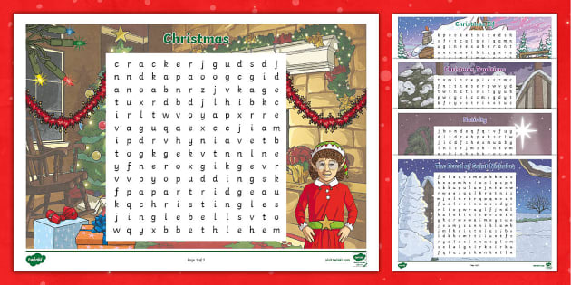 UKS2 Christmas Word Searches Pack teacher made Twinkl