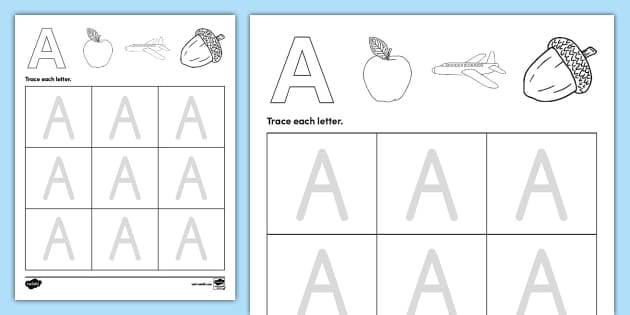 Uppercase Letter A Tracing Activity Professor Feito 1172