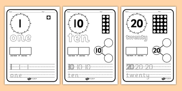 NUMBER WRITING WORKSHEETS : Free number writing worksheets for students to  practice.