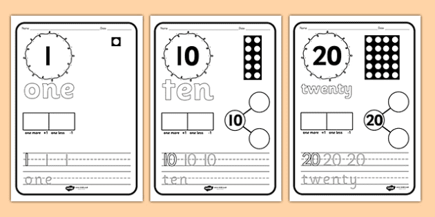 children s number writing practice worksheets 1 20