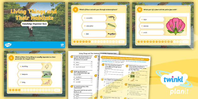 Living Things and Their Habitats Y5 Knowledge Organiser Quiz