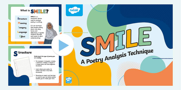 Smile Poetry Analysis PowerPoint (teacher made) - Twinkl