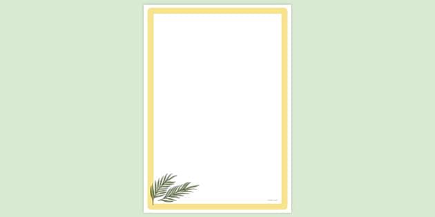 FREE! - Palm Sunday Page Border | Page Borders | Twinkl