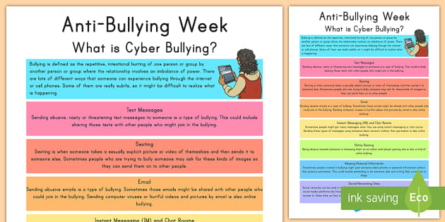 Bullying: Online and in the Classroom