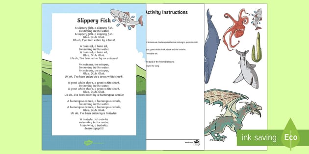 Slippery Fish Songs Template Resource Pack, NZ ECE