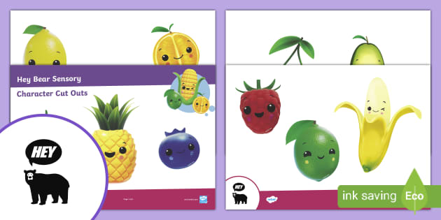 FREE! - Hey Bear Sensory: Characters Cut-Outs - Twinkl