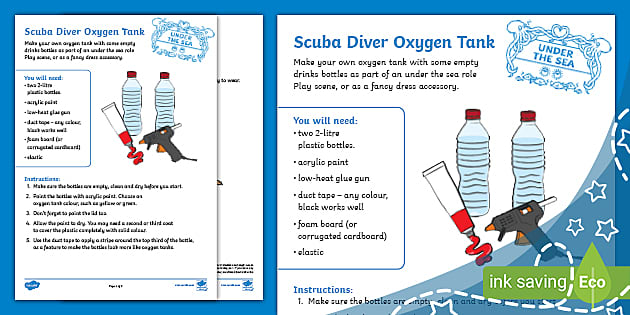 Scuba Diver Oxygen Tank Craft Instructions (teacher made)
