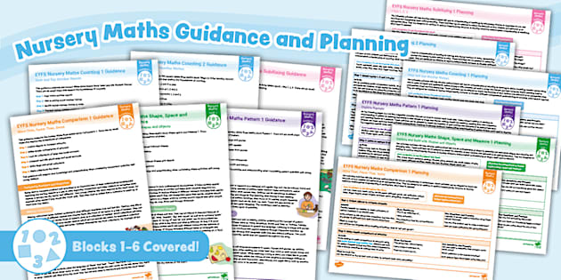 EYFS Nursery Maths Guidance and Planning: Blocks 1-6 (Supporting White ...
