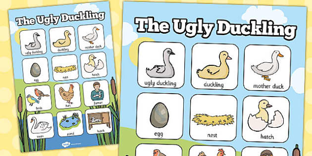 Ugly Duckling Vocabulary Poster teacher Made Twinkl