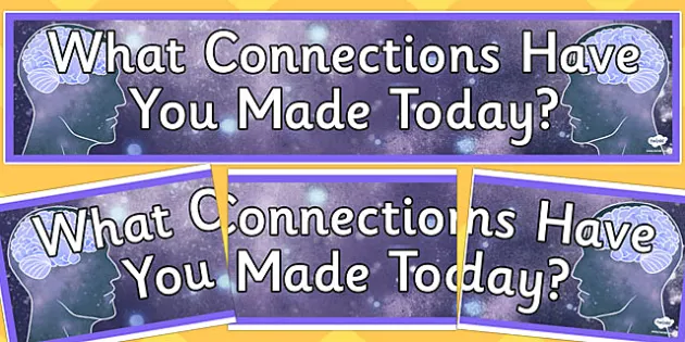 What Connections Have You Made Today Display Banner Display