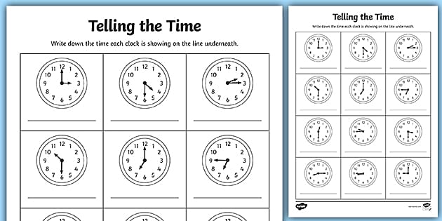 Parts of a Clock Anchor Charts - United Teaching