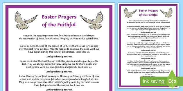 Easter Prayers for KS2 Children - RE Resources - Twinkl