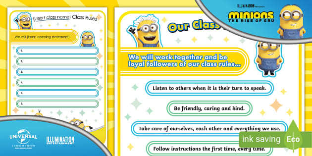 FREE! - Minions | Classroom Rules Poster | Display | Primary