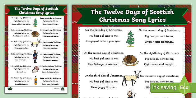 Twelve Days of Christmas Scottish Lyrics | CfE Resources