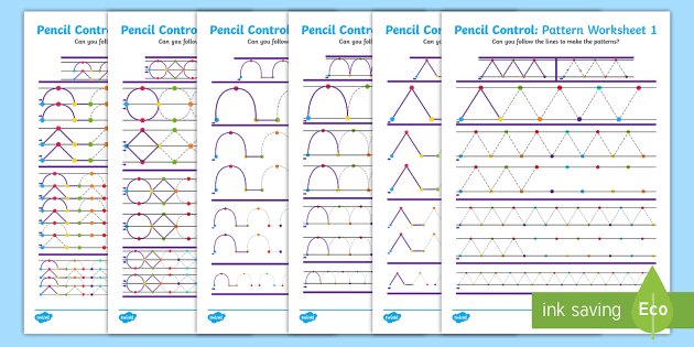 pencil control pattern workbook english literacy twinkl 