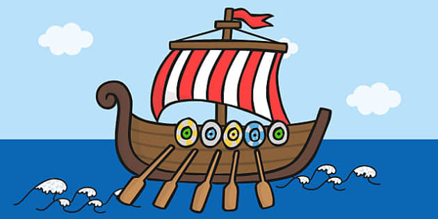 Large Viking Boat Cut Out (Teacher-Made) - Twinkl