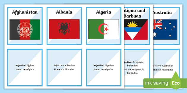 Country And Nationality Matching Cards Twinkl