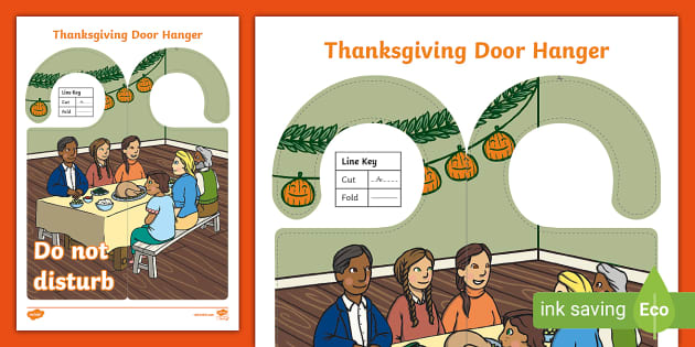 FREE! - Thanksgiving Door Hanger (teacher made) - Twinkl