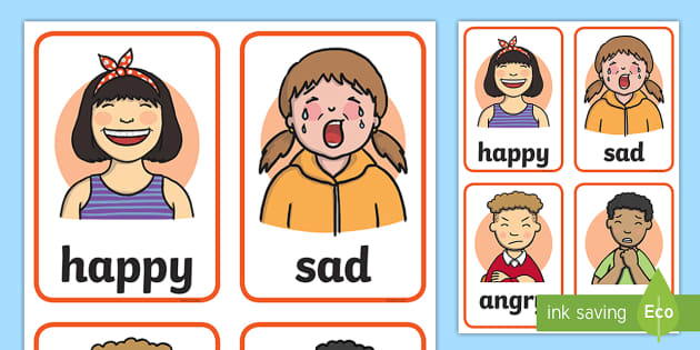 emotions faces for kids printable