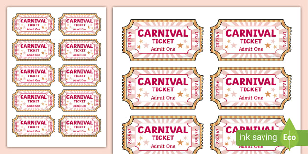 Role Play Carnival Tickets (teacher made) - Twinkl
