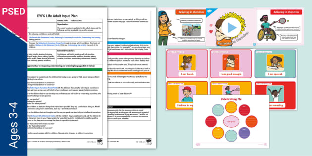 EYFS PSED I Believe In Me Adult Input Plan And Resource Pack