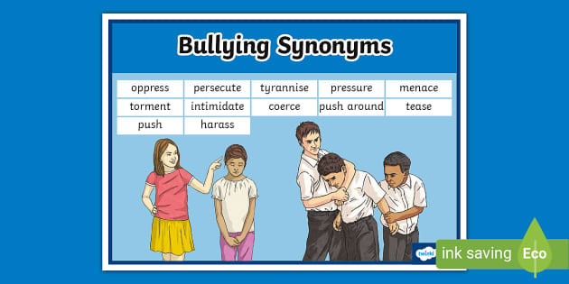 Bullying Synonym Word Mat (teacher made) - Twinkl