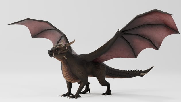 Animated Dragon Three Motion Loops - Download Free 3D model by