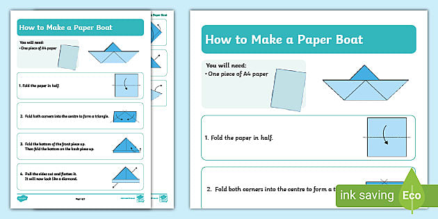 Forklaring Juster Tak for din hjælp Build a Paper Boat (teacher made) - Twinkl