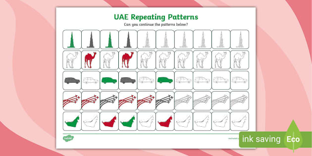 UAE Repeating Patterns Activity - Twinkl