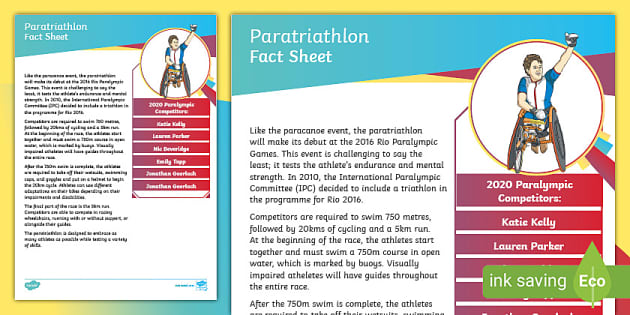 Australia Rio Paralympics 2016 Paratriathlon Display Poster