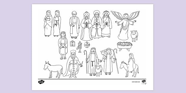 Free Printable Christmas Nativity Colouring Page | Twinkl