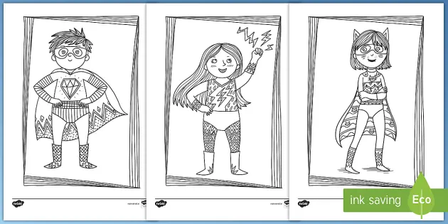 Mindfulness Superhero Colouring Pages Easy To Print Off