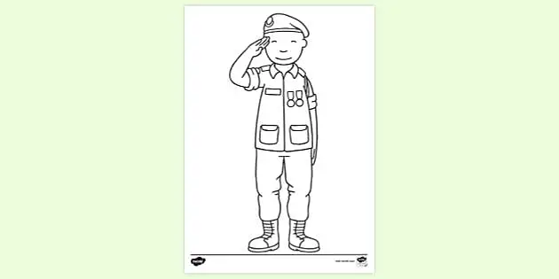 14+ Army Man Coloring Page