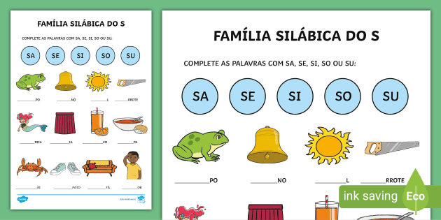 Bingo Silábico - Regador de Ideias- Jogos Educativos