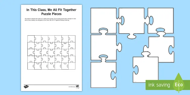 25 Piece Blank Jigsaw Puzzle Template