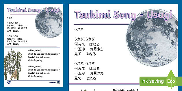 Tsukimi Tsuki No Usagi Song (Teacher-Made) - Twinkl