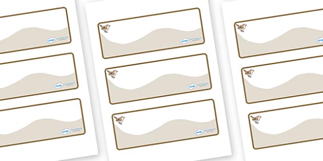 Wren Themed Editable Drawer-Peg-Name Labels (Colourful)