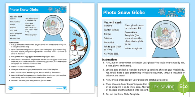How to Make Eco Glitter Snow Globes