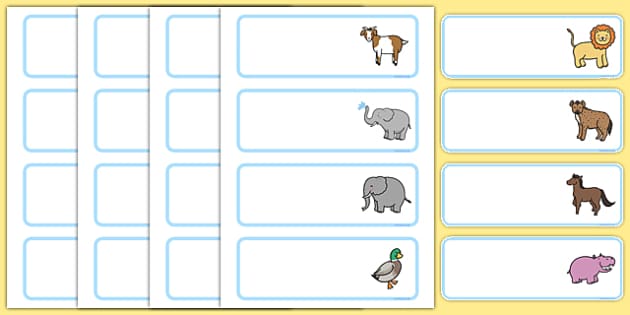 Cute Animal Themed Drawer Labels (teacher made) - Twinkl