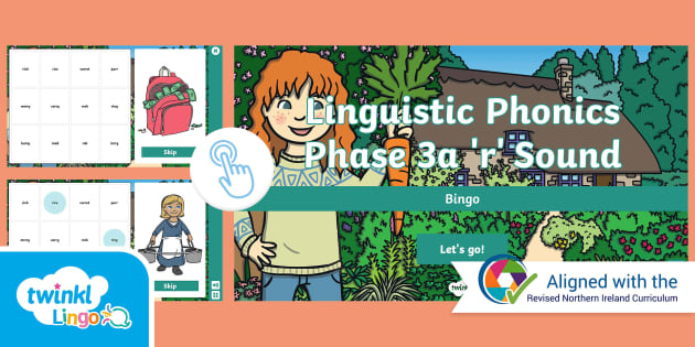 Linguistic Phonics Phase 3a 'r' Sound Bingo Game - Twinkl