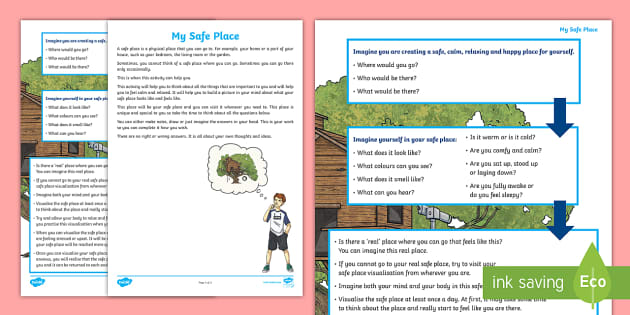 My Safe Place Worksheet | Wellbeing Resources | Twinkl Life