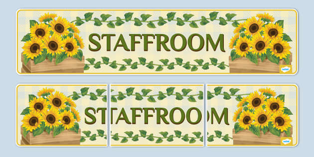 Sunflower-Themed Staffroom Display Banner (Teacher-Made)