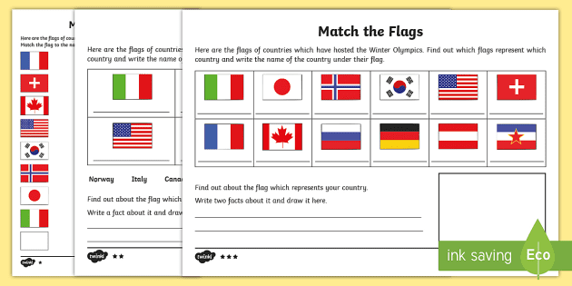 European Flags Matching Cards (Teacher-Made) - Twinkl