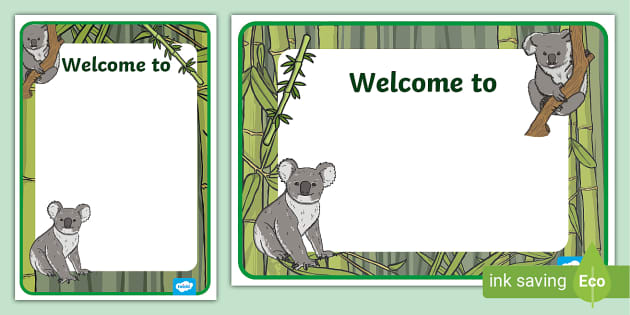 Editable Koala-Themed Class Sign (Teacher-Made) - Twinkl