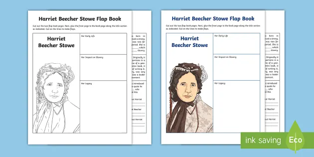 Harriet Beecher Stowe Flap Book (Teacher-Made) - Twinkl