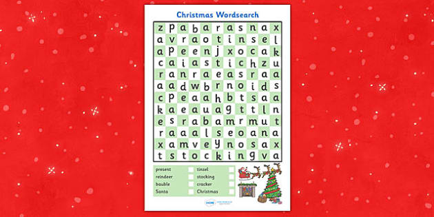 Christmas Themed Wordsearch Activity - christmas, wordsearch