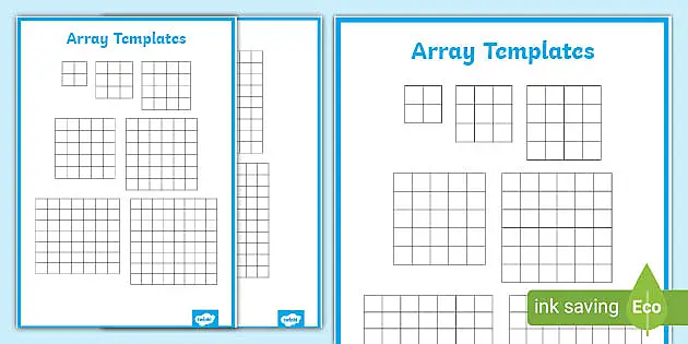 array templates math multiplication teacher made twinkl