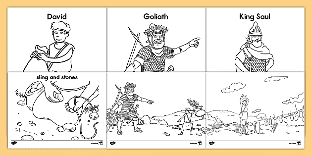 david and king saul coloring pages