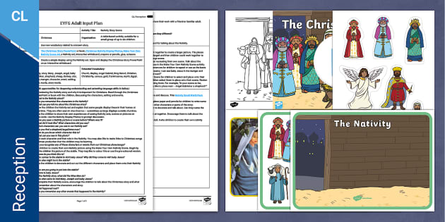 EYFS Nativity Story Scene Adult Input Plan and Resource Pack